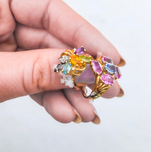 Amethyst/Opal/Tourmaline Rings Sizes 5-6