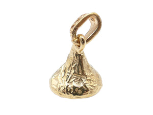 Chocolate Kiss 14K Gold Diamond Charm