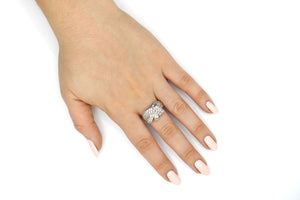 Asymmetrical Channel Set Baguette and Round Diamond Ring