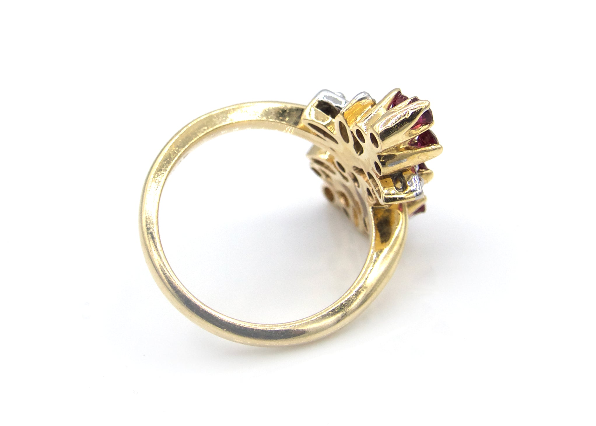 Ruby Diamond Berry Branch Ring