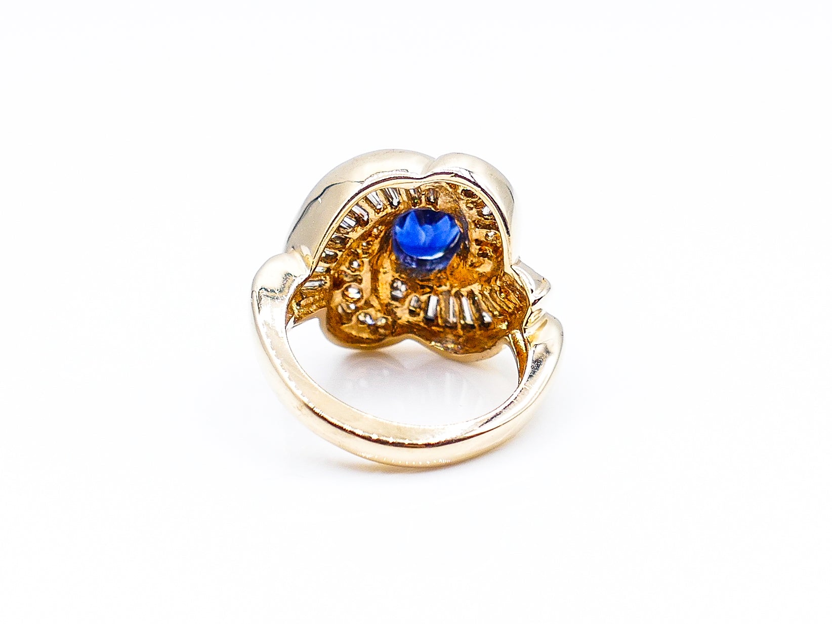 Oval Sapphire Diamond Cocktail Ring