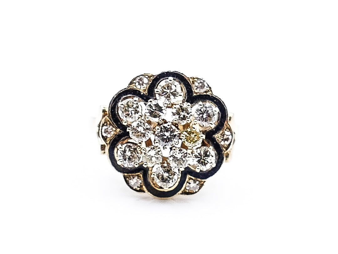 Vintage Estate Diamond Florette Flower Ring