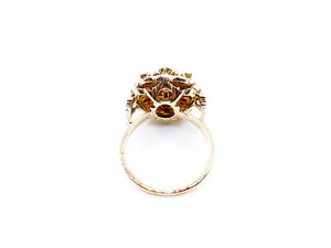 Vintage Estate Diamond Florette Flower Ring