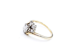 Art Deco Asymmetrical Diamond Ring