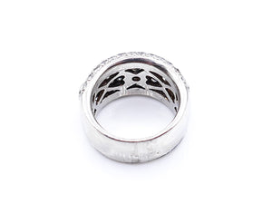 Three Heart Diamond Platinum Ring