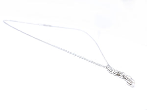 Graduating 7 Diamond Wave Pendant Necklace