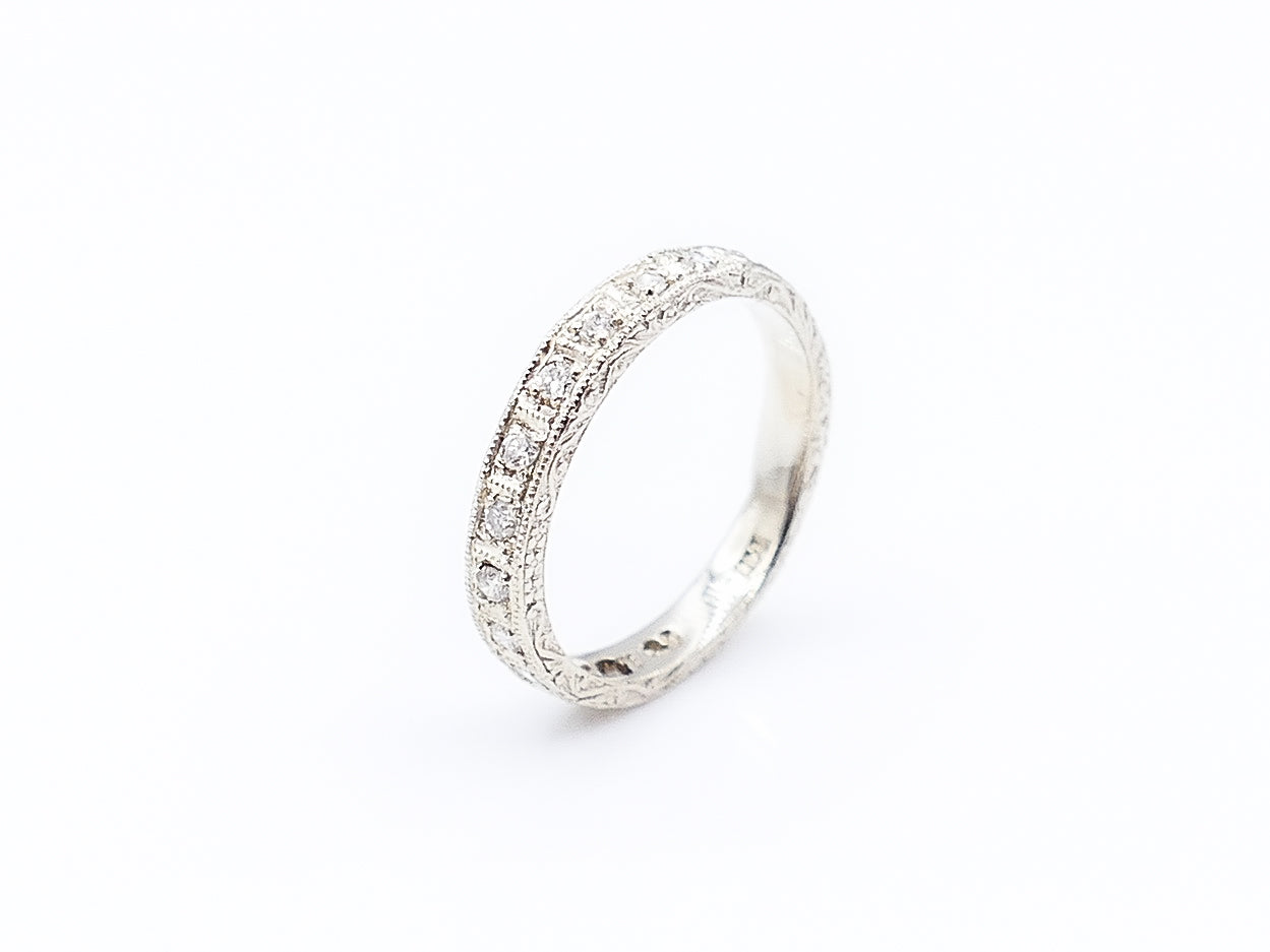Victorian-Style Diamond and Gold Eternity Ring