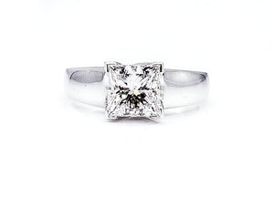 Princess Cut F VS2 Diamond Engagement Ring