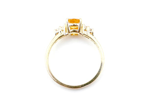 1 CT Yellow Sapphire and Yellow Gold Ring