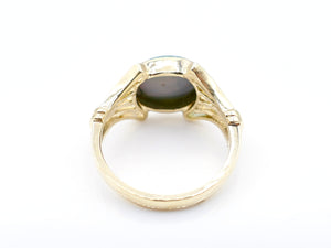 Antique Style 4 CT Opal and Yellow Gold Ring