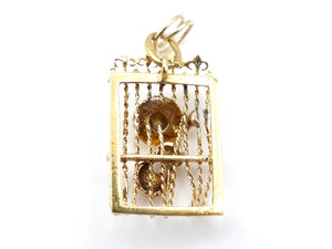 Vintage 14K Gold Gate with Guitar and Hat Charm