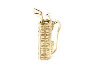 14K Gold Gold Bag and Clubs Charm