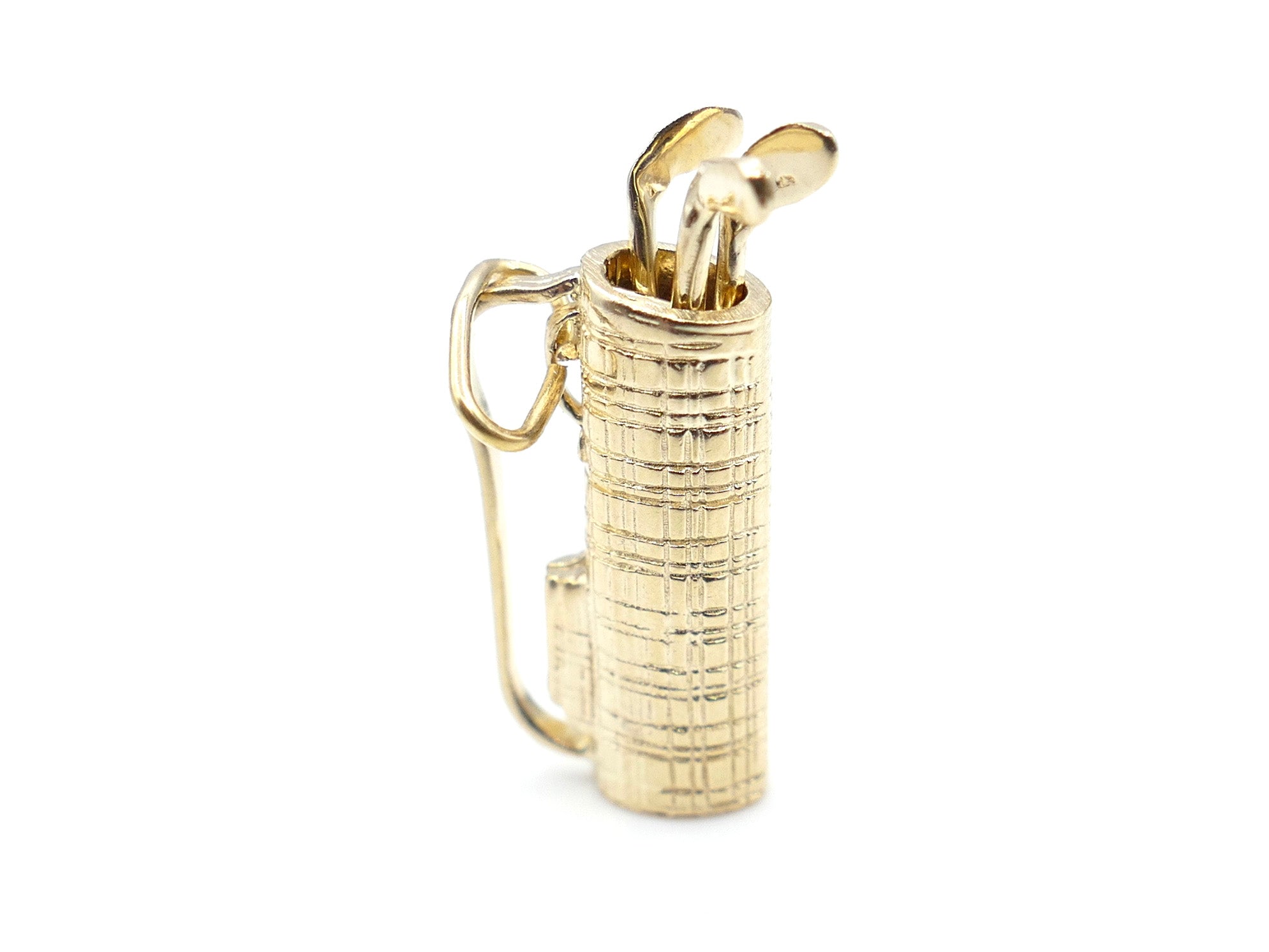 14K Gold Gold Bag and Clubs Charm